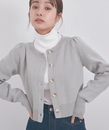 パフショルダーカーディガン