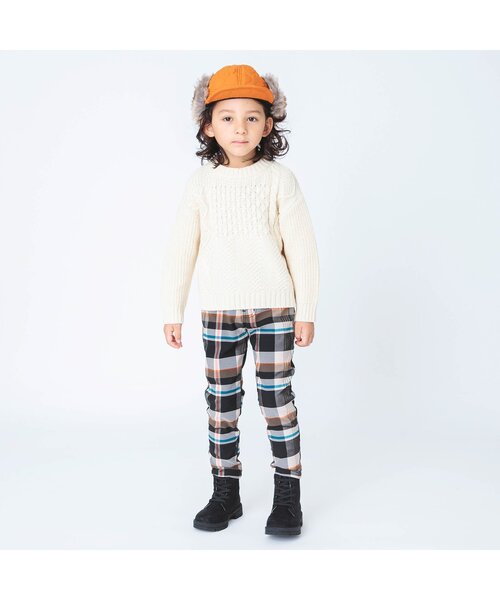 BREEZE（ブリーズ）の「あったからくらくスキニーパンツ（その他パンツ・キッズ・チェック/ベージュ/エメラルド/ブラック/マスタード/ブラウン/ブルー/ワインレッド/カモフラージュ/ドット・110/120/130/140/150/100/90）」の20枚目の写真