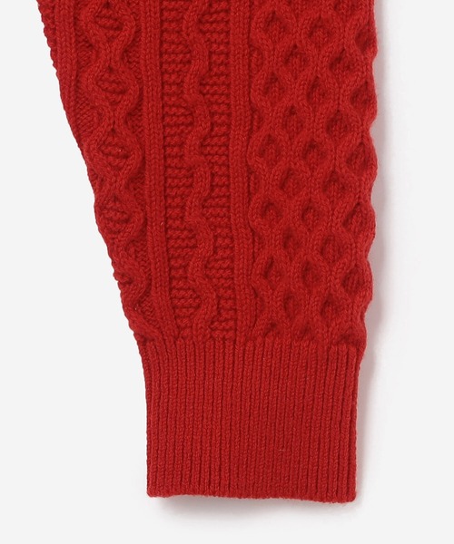 Morris & Sons（モリスアンドサンズ）の「MORRIS & SONS | ケーブルVネックニットカーディガン MEN（カーディガン/ボレロ・メンズ・グリーン/アイボリー/レッド/ネイビー・3/2）」の17枚目の写真