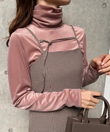 one after another NICE CLAUP | レイヤードスタイルにもおすすめ。ベロアタートルネック(Tシャツ/カットソー)