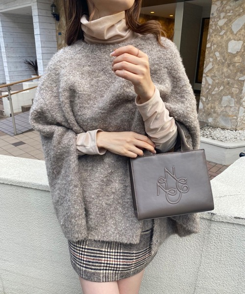 one after another NICE CLAUP（ワンアフターアナザーナイスクラップ）の「ベロアタートルネック（Tシャツ/カットソー・レディース・ベージュ/グレー/オフホワイト/ピンク・FREE）」の15枚目の写真