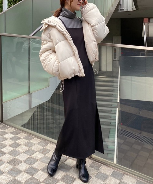 one after another NICE CLAUP（ワンアフターアナザーナイスクラップ）の「ベロアタートルネック（Tシャツ/カットソー・レディース・ベージュ/グレー/オフホワイト/ピンク・FREE）」の20枚目の写真