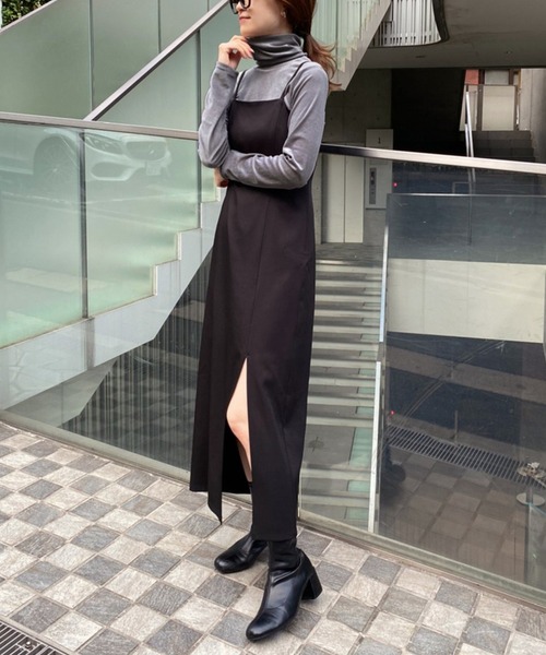 one after another NICE CLAUP（ワンアフターアナザーナイスクラップ）の「ベロアタートルネック（Tシャツ/カットソー・レディース・ベージュ/グレー/オフホワイト/ピンク・FREE）」の17枚目の写真