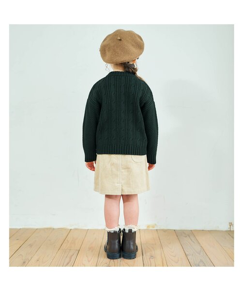 apres les cours(アプレレクール)の「【洗濯機でお洗濯OK】イロドリニット_ウォッシャブル(ニット/セーター・キッズ・キナリ/サーモンピンク/マスタード/サックスブルー/レッド/ダークグリーン・80/90/100/110/120/130/140)」の8枚目の写真