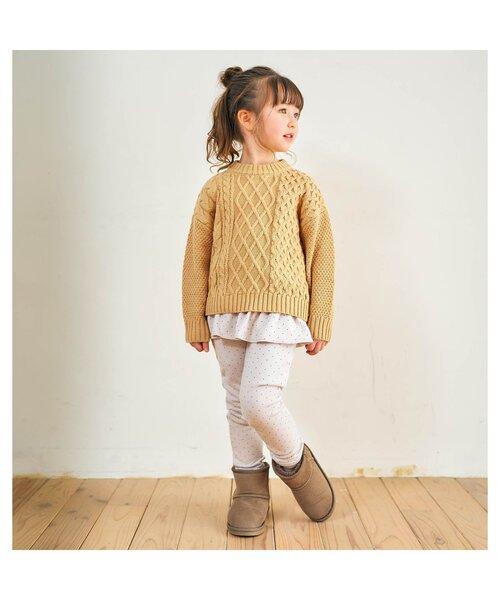 apres les cours(アプレレクール)の「【洗濯機でお洗濯OK】イロドリニット_ウォッシャブル(ニット/セーター・キッズ・キナリ/サーモンピンク/マスタード/サックスブルー/レッド/ダークグリーン・80/90/100/110/120/130/140)」の10枚目の写真