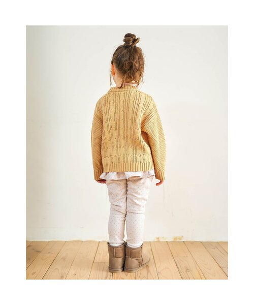 apres les cours(アプレレクール)の「【洗濯機でお洗濯OK】イロドリニット_ウォッシャブル(ニット/セーター・キッズ・キナリ/サーモンピンク/マスタード/サックスブルー/レッド/ダークグリーン・80/90/100/110/120/130/140)」の11枚目の写真