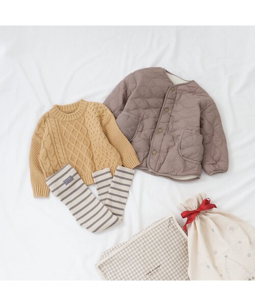 apres les cours(アプレレクール)の「【洗濯機でお洗濯OK】イロドリニット_ウォッシャブル(ニット/セーター・キッズ・キナリ/サーモンピンク/マスタード/サックスブルー/レッド/ダークグリーン・80/90/100/110/120/130/140)」の16枚目の写真