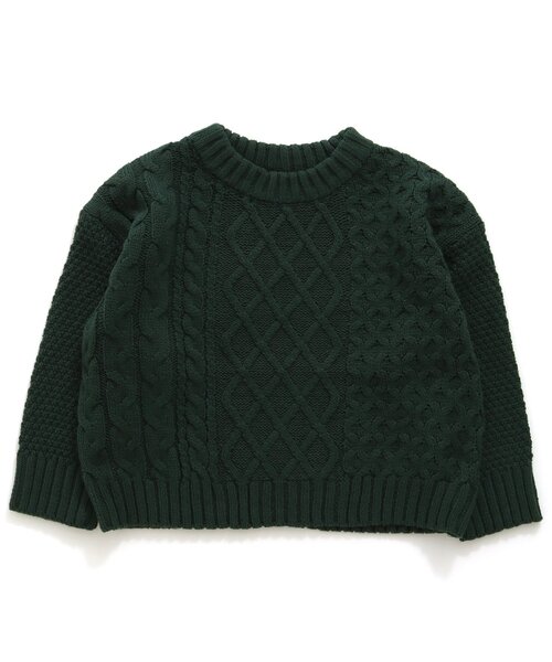 apres les cours(アプレレクール)の「【洗濯機でお洗濯OK】イロドリニット_ウォッシャブル(ニット/セーター・キッズ・キナリ/サーモンピンク/マスタード/サックスブルー/レッド/ダークグリーン・80/90/100/110/120/130/140)」の17枚目の写真