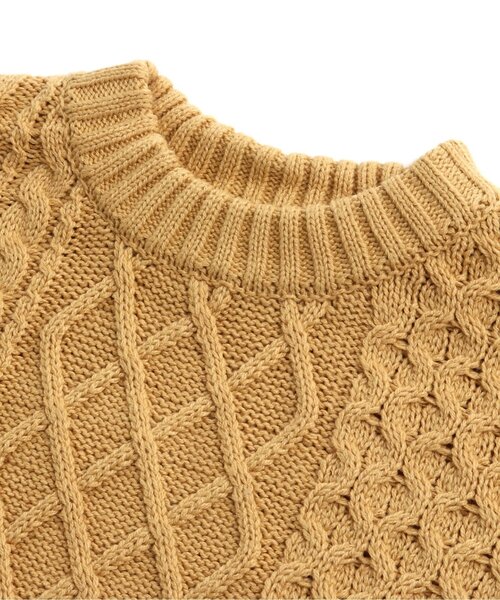 apres les cours(アプレレクール)の「【洗濯機でお洗濯OK】イロドリニット_ウォッシャブル(ニット/セーター・キッズ・キナリ/サーモンピンク/マスタード/サックスブルー/レッド/ダークグリーン・80/90/100/110/120/130/140)」の20枚目の写真