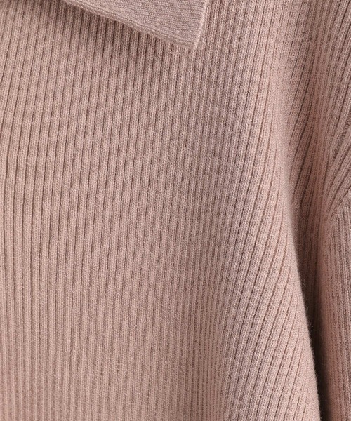 Andemiu(アンデミュウ)の「ホソリボンエリニット177362(ニット/セーター・レディース・ブラック/ピンク/ブルー/モカ・FREE)」の9枚目の写真