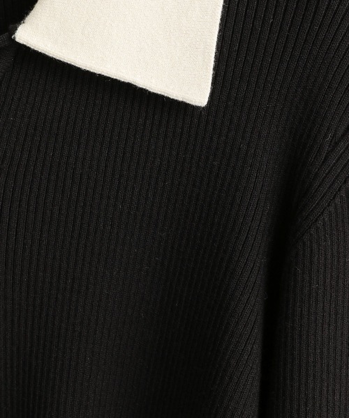 Andemiu(アンデミュウ)の「ホソリボンエリニット177362(ニット/セーター・レディース・ブラック/ピンク/ブルー/モカ・FREE)」の20枚目の写真