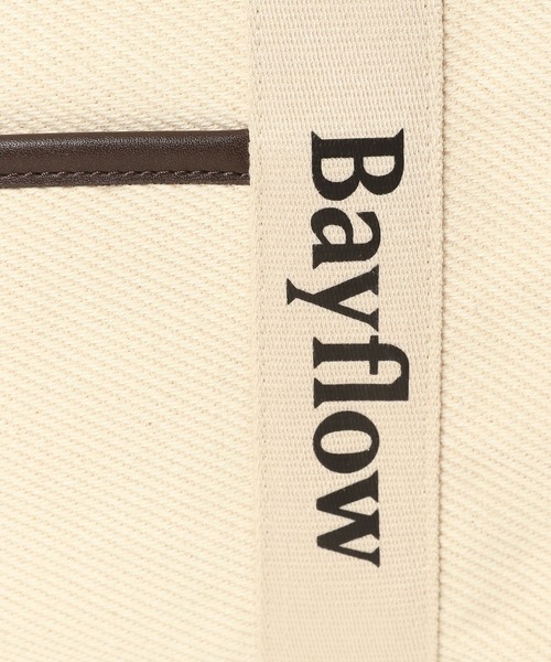 BAYFLOW（ベイフロー）の「ロゴテープスクエアトート（トートバッグ・レディース・ダークブラウン/インディゴブルー/ライトベージュ・FREE）」の21枚目の写真