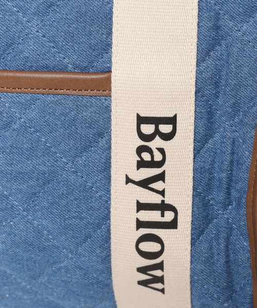 BAYFLOW（ベイフロー）の「ロゴテープスクエアトート（トートバッグ・レディース・ダークブラウン/インディゴブルー/ライトベージュ・FREE）」の22枚目の写真