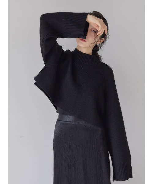 Ayla（アイラ）の「sleeve zip slit knit（ニット/セーター・レディース・ブラック/グレイッシュベージュ・FREE）」の17枚目の写真