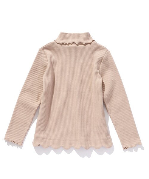 SHOO・LA・RUE（シューラルー）の「◆【110-140cm/プチセレ】テレコ裾スカラップタートル（Tシャツ/カットソー・キッズ・アイボリー/ベビーピンク/ブラック/アイボリー系7/ブラック系7・14/12/13/11）」の8枚目の写真