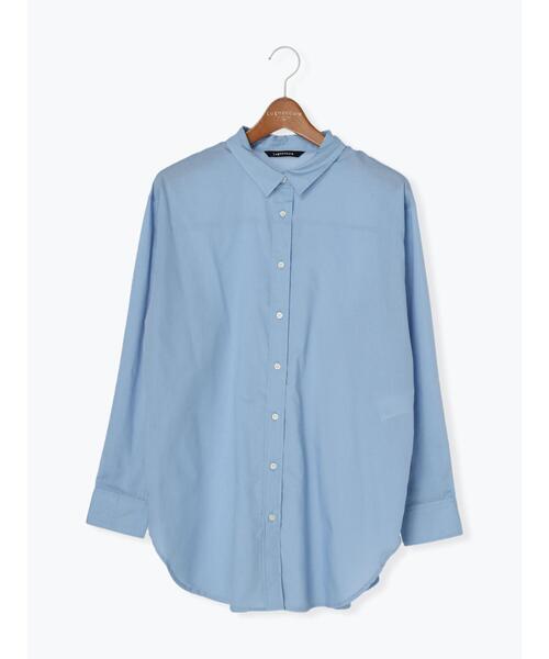 Lugnoncure(ルノンキュール)の「◎リラックスレギュラーカラーシャツ(シャツ/ブラウス・レディース・サックスブルー/オフホワイト/グレー・フリ-)」の3枚目の写真