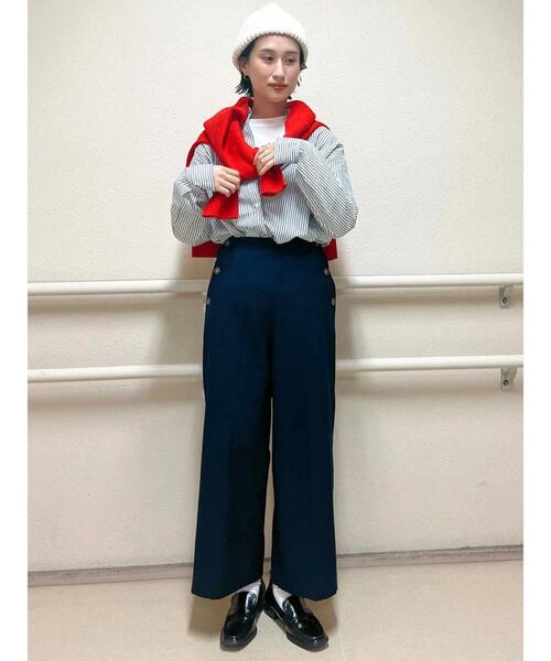 Lugnoncure(ルノンキュール)の「◎リラックスレギュラーカラーシャツ(シャツ/ブラウス・レディース・サックスブルー/オフホワイト/グレー・フリ-)」の9枚目の写真