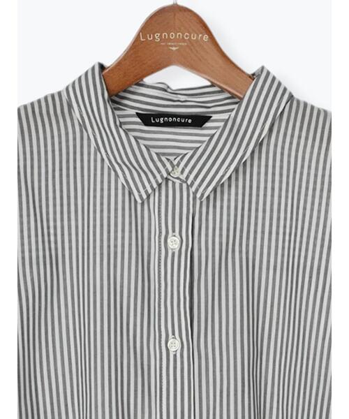 Lugnoncure(ルノンキュール)の「◎リラックスレギュラーカラーシャツ(シャツ/ブラウス・レディース・サックスブルー/オフホワイト/グレー・フリ-)」の13枚目の写真