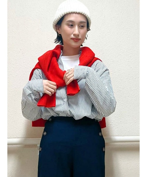 Lugnoncure(ルノンキュール)の「◎リラックスレギュラーカラーシャツ(シャツ/ブラウス・レディース・サックスブルー/オフホワイト/グレー・フリ-)」の1枚目の写真