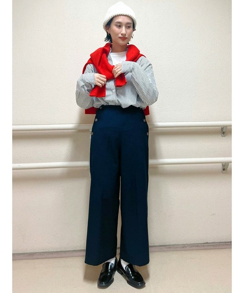 Lugnoncure(ルノンキュール)の「◎リラックスレギュラーカラーシャツ(シャツ/ブラウス・レディース・サックスブルー/オフホワイト/グレー・フリ-)」の5枚目の写真