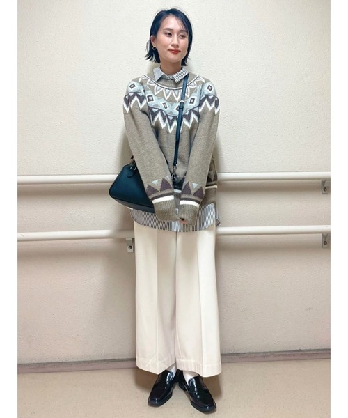 Lugnoncure(ルノンキュール)の「◎リラックスレギュラーカラーシャツ(シャツ/ブラウス・レディース・サックスブルー/オフホワイト/グレー・フリ-)」の6枚目の写真