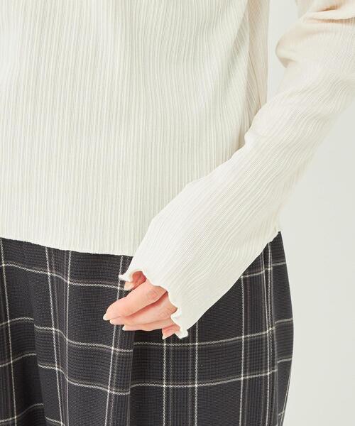 green label relaxing（グリーンレーベルリラクシング）の「【WEB限定】［ SHORT /H148-155㎝］ハイネック リブ プルオーバー カットソー（Tシャツ/カットソー・レディース・ブラック/ホワイト・SHORT）」の18枚目の写真