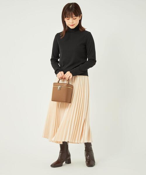 green label relaxing（グリーンレーベルリラクシング）の「【WEB限定】［ SHORT /H148-155㎝］ハイネック リブ プルオーバー カットソー（Tシャツ/カットソー・レディース・ブラック/ホワイト・SHORT）」の20枚目の写真