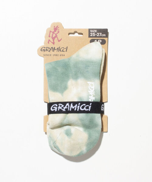 GLOSTER(グロスター)の「【GRAMICCI/グラミチ】タイダイソックス オーガニックコットン 日本製 SHORT(ソックス/靴下・メンズ・グレイッシュベージュ/ブラック/ブルー/グリーン・FREE)」の1枚目の写真