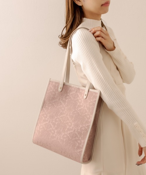 OLIVE des OLIVE（オリーブデオリーブ）の「【WEB限定】ジャガードトートバッグ（トートバッグ・レディース・ピンク/グレー/ブラック/アイボリー・FREE）」の18枚目の写真