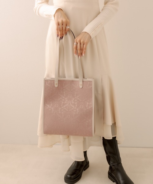 OLIVE des OLIVE（オリーブデオリーブ）の「【WEB限定】ジャガードトートバッグ（トートバッグ・レディース・ピンク/グレー/ブラック/アイボリー・FREE）」の19枚目の写真