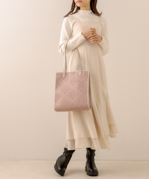 OLIVE des OLIVE（オリーブデオリーブ）の「【WEB限定】ジャガードトートバッグ（トートバッグ・レディース・ピンク/グレー/ブラック/アイボリー・FREE）」の20枚目の写真