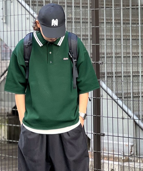 Java（ジャバ）の「《JaVaジャバ コラボ》大人のスポーティー。超軽量襟ラインオーバーサイズニットポロ（ポロシャツ・レディース・ブラック/グリーン/ブラウン/オレンジ・LARGE/MEDIUM/SMALL/X-LARGE）」の4枚目の写真