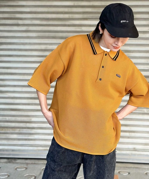 Java（ジャバ）の「《JaVaジャバ コラボ》大人のスポーティー。超軽量襟ラインオーバーサイズニットポロ（ポロシャツ・レディース・ブラック/グリーン/ブラウン/オレンジ・LARGE/MEDIUM/SMALL/X-LARGE）」の10枚目の写真