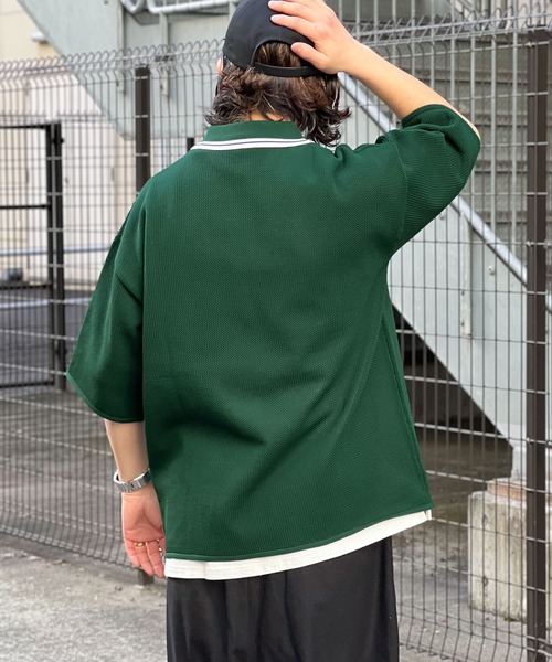 Java（ジャバ）の「《JaVaジャバ コラボ》大人のスポーティー。超軽量襟ラインオーバーサイズニットポロ（ポロシャツ・レディース・ブラック/グリーン/ブラウン/オレンジ・LARGE/MEDIUM/SMALL/X-LARGE）」の13枚目の写真