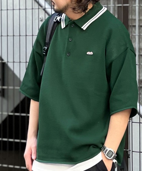 Java（ジャバ）の「《JaVaジャバ コラボ》大人のスポーティー。超軽量襟ラインオーバーサイズニットポロ（ポロシャツ・レディース・ブラック/グリーン/ブラウン/オレンジ・LARGE/MEDIUM/SMALL/X-LARGE）」の18枚目の写真