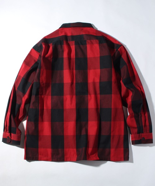 Dickies（ディッキーズ）の「【GENUINE DICKIES/ジェニュインディッキーズ】ワッペンロゴ T/Cツイルブロックチェックシャツ（シャツ/ブラウス・メンズ・ブルー/ブラック/レッド/グリーン・M/L/XL）」の5枚目の写真