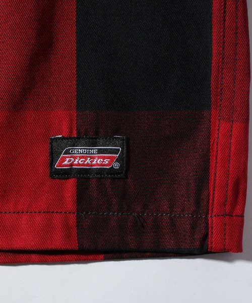 Dickies（ディッキーズ）の「【GENUINE DICKIES/ジェニュインディッキーズ】ワッペンロゴ T/Cツイルブロックチェックシャツ（シャツ/ブラウス・メンズ・ブルー/ブラック/レッド/グリーン・M/L/XL）」の8枚目の写真