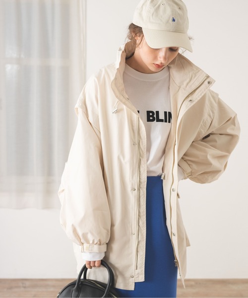 ANGIE(アンジー)の「2WAYモッズコート(モッズコート・レディース・ベージュ/アイボリー/ブラック/カーキ・FREE)」の2枚目の写真