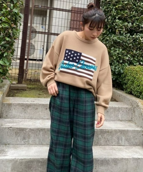 RODEO CROWNS WIDE BOWL（ロデオクラウンズワイドボウル）の「オンブレーチェックイージーパンツ（その他パンツ・レディース・ブラック系その他/ブルー系その他3/グリーン系その他・FREE）」の10枚目の写真