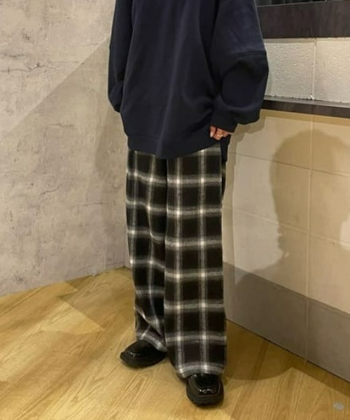 RODEO CROWNS WIDE BOWL（ロデオクラウンズワイドボウル）の「オンブレーチェックイージーパンツ（その他パンツ・レディース・ブラック系その他/ブルー系その他3/グリーン系その他・FREE）」の12枚目の写真