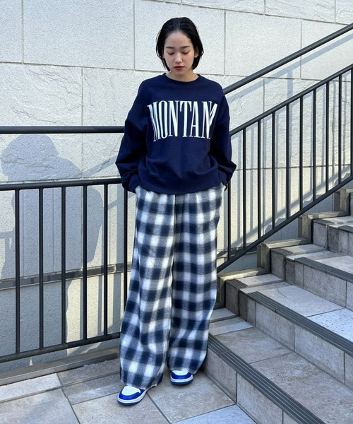 RODEO CROWNS WIDE BOWL（ロデオクラウンズワイドボウル）の「オンブレーチェックイージーパンツ（その他パンツ・レディース・ブラック系その他/ブルー系その他3/グリーン系その他・FREE）」の8枚目の写真