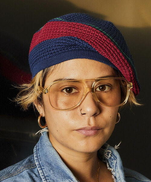 GLOSTER（グロスター）の「【Wu Xing/ウーシン】 TAM GG & Bone River ベレー帽（ハンチング/ベレー帽・メンズ・ブルー系その他4/ブルー系その他7・FREE）」の2枚目の写真