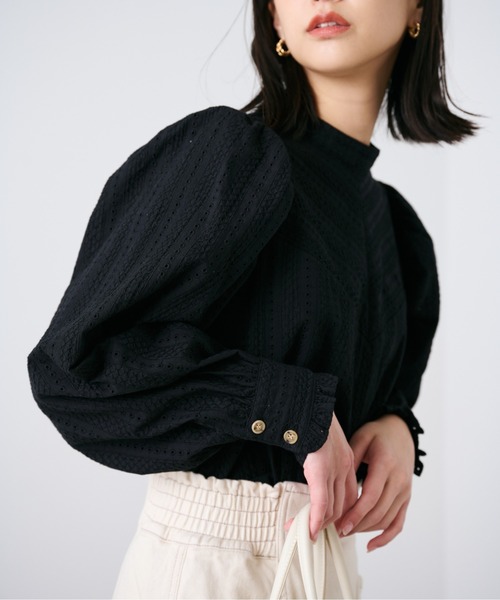 FREE'S MART（フリーズマート）の「◆エンブロイダリーレースブラウス（シャツ/ブラウス・レディース・ホワイト/パープル/ブラック・FREE）」の9枚目の写真