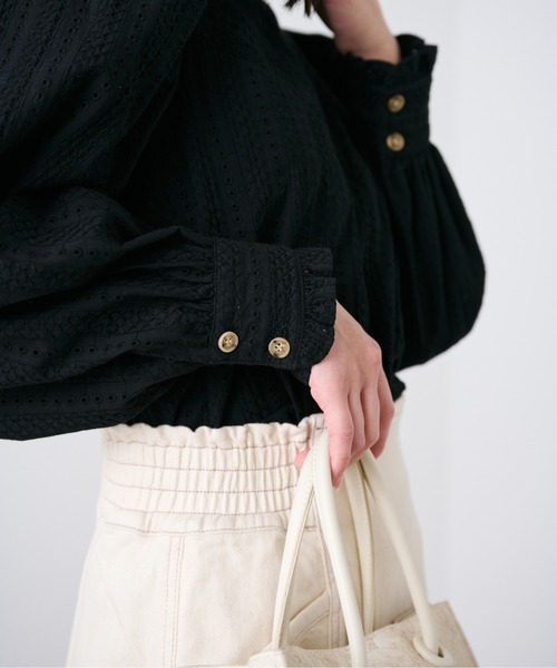 FREE'S MART（フリーズマート）の「◆エンブロイダリーレースブラウス（シャツ/ブラウス・レディース・ホワイト/パープル/ブラック・FREE）」の13枚目の写真