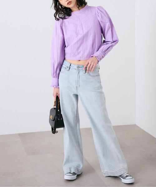 FREE'S MART（フリーズマート）の「◆エンブロイダリーレースブラウス（シャツ/ブラウス・レディース・ホワイト/パープル/ブラック・FREE）」の17枚目の写真