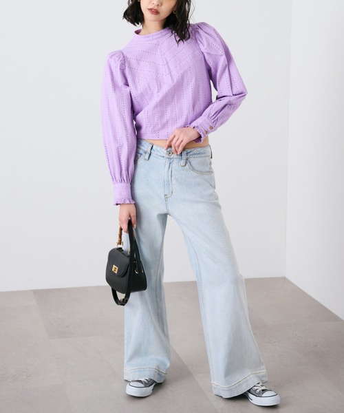 FREE'S MART（フリーズマート）の「◆エンブロイダリーレースブラウス（シャツ/ブラウス・レディース・ホワイト/パープル/ブラック・FREE）」の18枚目の写真