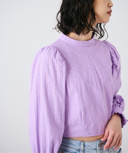 FREE'S MART（フリーズマート）の「◆エンブロイダリーレースブラウス（シャツ/ブラウス・レディース・ホワイト/パープル/ブラック・FREE）」の15枚目の写真