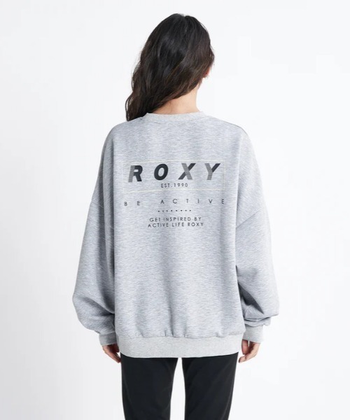 ROXY(ロキシー)の「UP BEAT PO/ロキシーバックプリントスウェットトレーナー(スウェット・レディース・ブラック/グレー/グリーン・SMALL/MEDIUM/LARGE)」の1枚目の写真