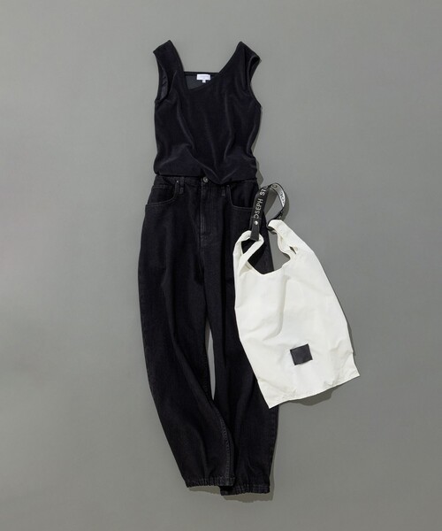 JOSEPH STUDIO（ジョゼフストゥディオ）の「【2WAY・ポケッタブル仕様】エコバッグ（エコバッグ/サブバッグ・レディース・ホワイト系/ブラック系/グリーン系/ブルー系・F）」の5枚目の写真