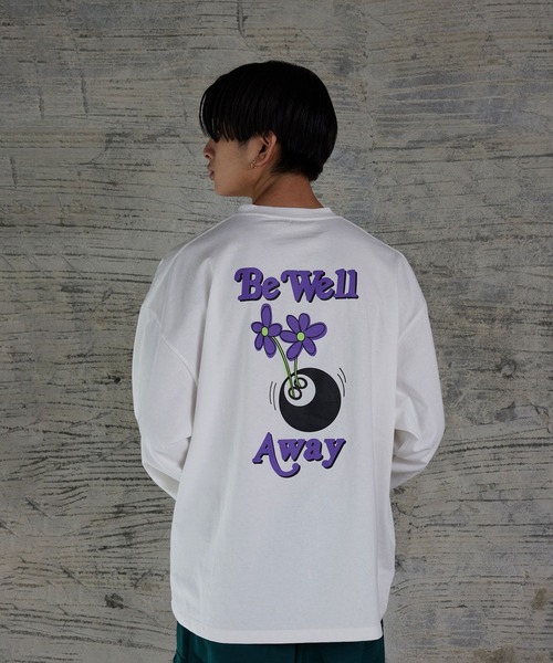 iisy（イージー）の「iisy / 8ボールフラワーロンT（Tシャツ/カットソー・メンズ・チャコールグレー/ホワイト・S/M/L）」の2枚目の写真